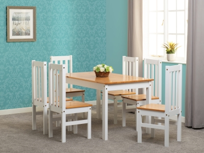 Image: 7333 - Ludlow 1+6 Dining Set - White